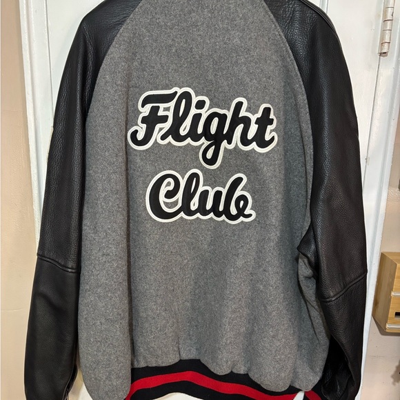 Mitchell & Ness FLIGHT CLUB WOOL AND LEATHER BOMBER JACKET. - Picture 2 of 16